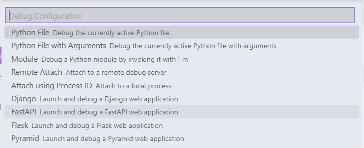 Menu de seleção de como executar o código no Visual Studio Code, em que se escolhe "Python File".